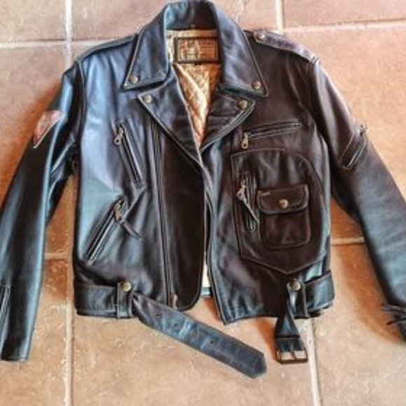 Vintage Guess by Marciano Black Leather Jacket Moto Biker  M - Picture 7 of 8